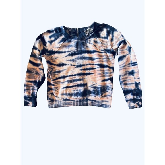 YFB Young Fabulous & Broke Sweatshirt Pink/Blue Tie Dye 1/4 Zip Back Sz M - Picture 1 of 10